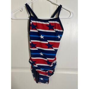 Speedo Girls One-piece Stars & Stripes Patriotic Swimsuit